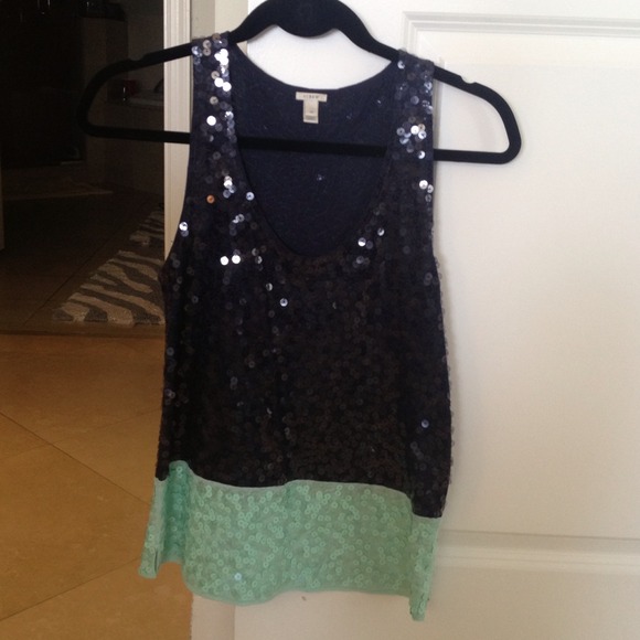 Bundle Jcrew sequin top and Jcrew neon top