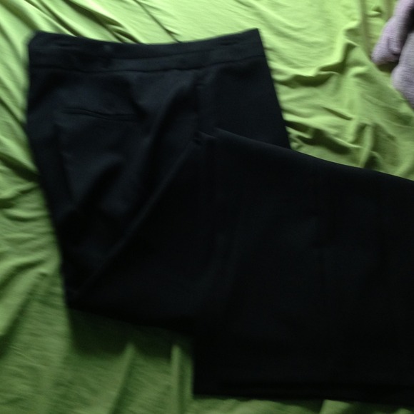 Asos Curve wide leg black slacks