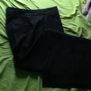 Asos Curve wide leg black slacks