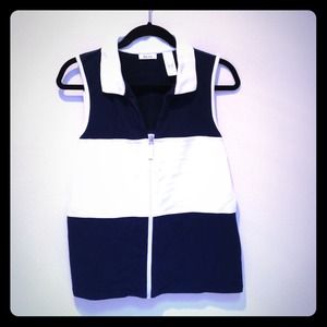Liz& co. Nautical zip top or vest