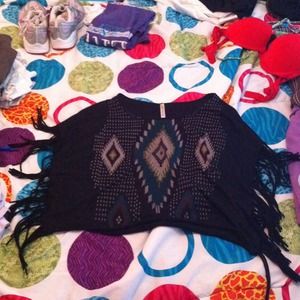 Cute black, tribal crop top