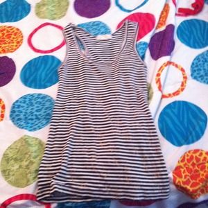 Black and white striped tank top