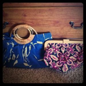 Two old navy clutches perfect for day drinking!