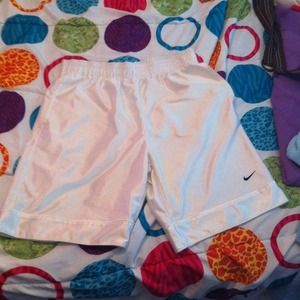 White basketball shorts