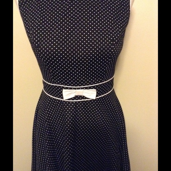 SOLD!! Gorgeous black/white polka dot dress - Picture 2 of 2