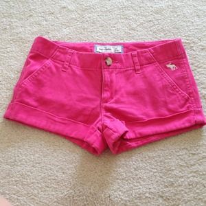 Hot pink Abercrombie short shorts