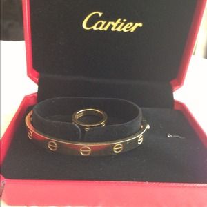Matching Gold SS Cartier Bracelet & Ring