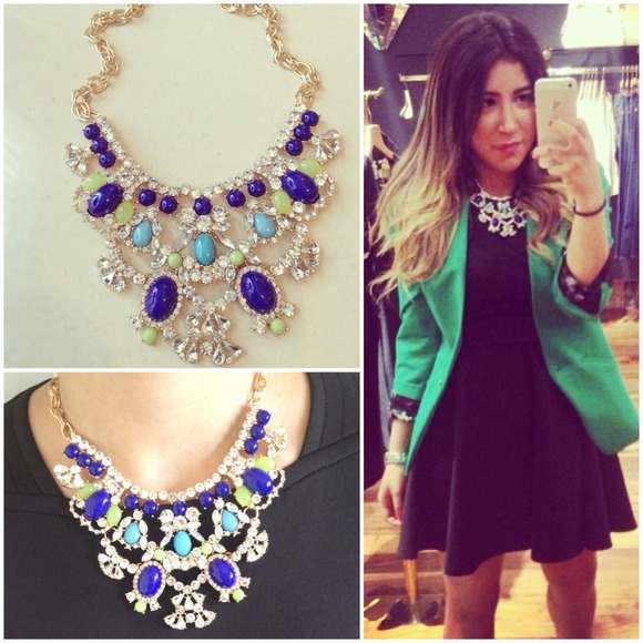 Diamonds And Blue Necklace