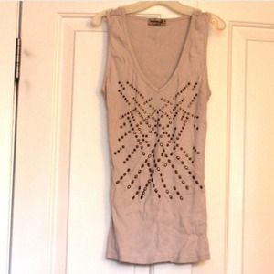 Large Studded V-Neck Tank