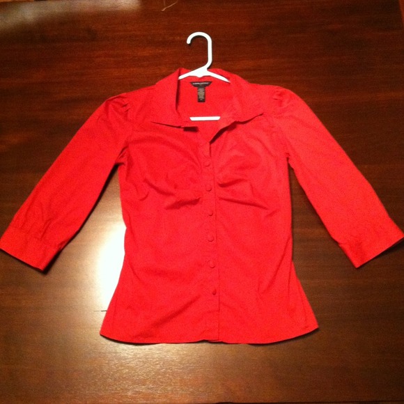 SOLD in bundle Banana Republic Red Button Up Shirt