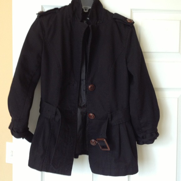 H&M Black 3/4 Sleeve Light Jacket/Blazer Size 4