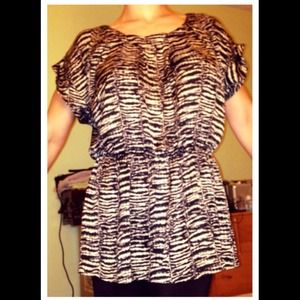 'Zebra' like print Tunic Top