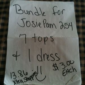 ***SOLD ***Bundle for JOSIEPAM254