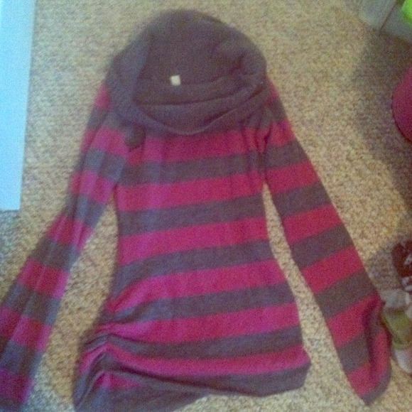 Striped sweater dress