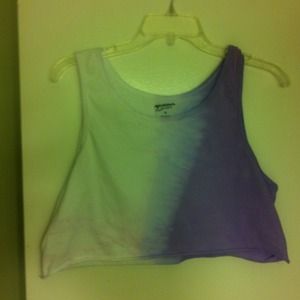 Midriff dip dyed crop top