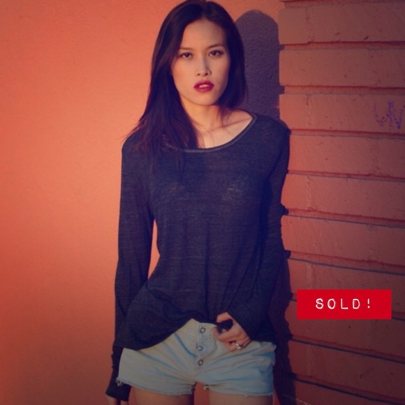 Charcoal grey lesley top SOLD