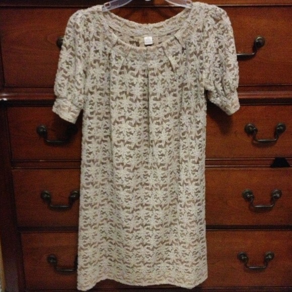 Only hearts floral lace short sleeve mini dress S