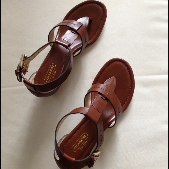 Coach Shoes - Coach Velvet leather sandals