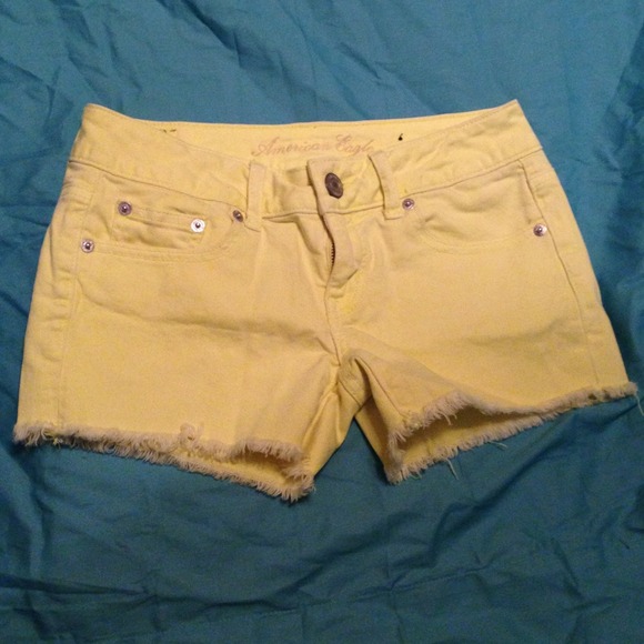 American Eagle neon yellow shorts