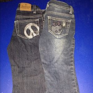 Girls size 6R justice jeans
