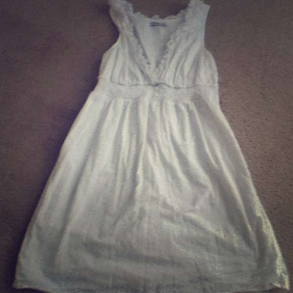White lace flower dress