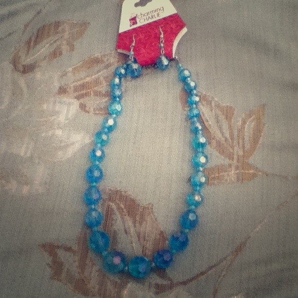 Blue beaded necklace. New with tags.