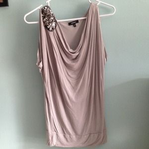 Express sequin shoulder tunic