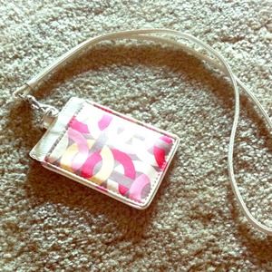 Coach lanyard and ID holder