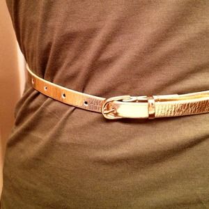 Gold skinny belt