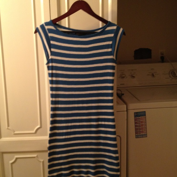 SOLD!! French Connection blue/white striped dress