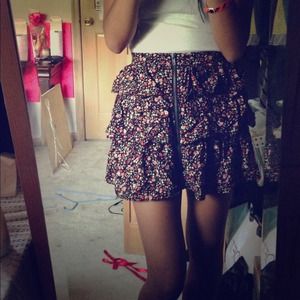 Floral Ruffled Skirt