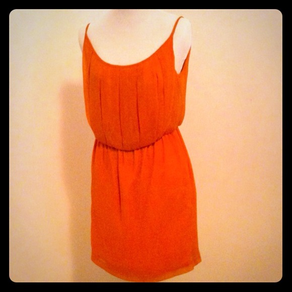 BCBGeneration fun bright orange summer dress