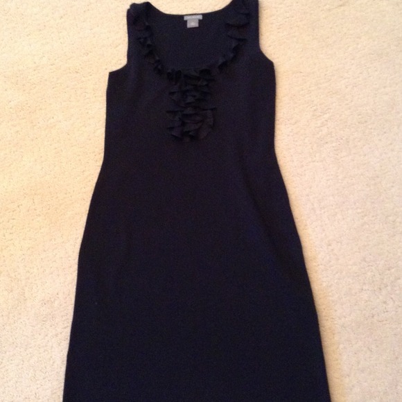 JUST REDUCED! Ann Taylor Black Knit Dress - Picture 1 of 4