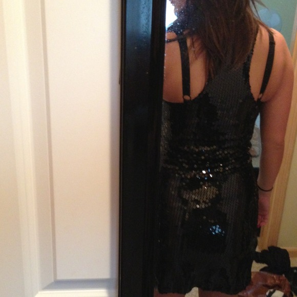 💟TRADED💟 Black sequin sexy party dress - Picture 2 of 2