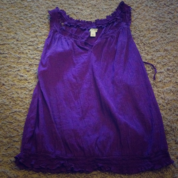 Purple loose tank top