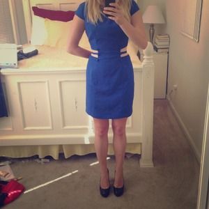 Cute, flirty blue cutout dress
