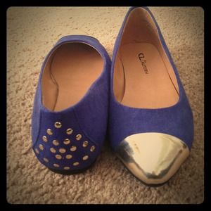Suede stud detail flats.