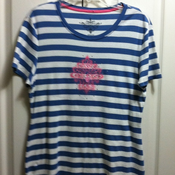 Striped Scoop neck