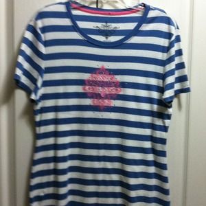 Striped Scoop neck