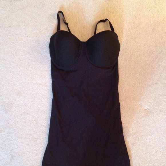 Black bodysuit/slip/panties/bra