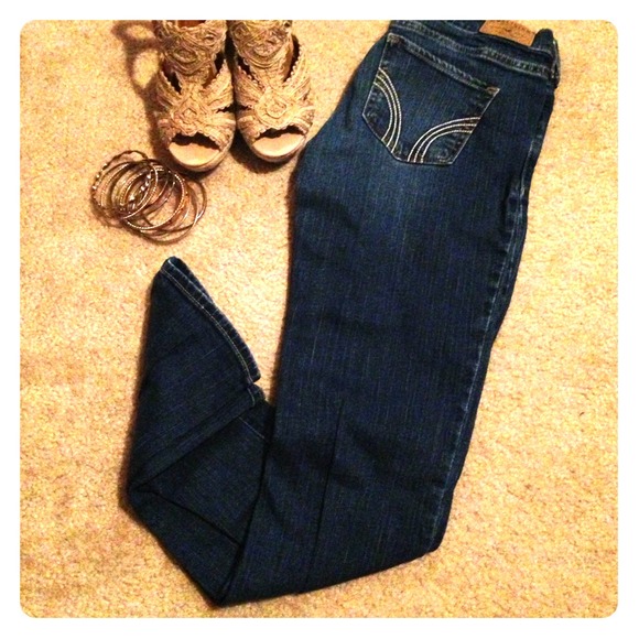 Hollister denim blue jeans.