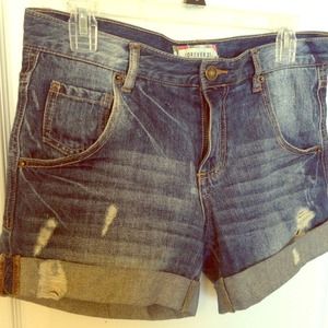 Denim High Waisted Shorts