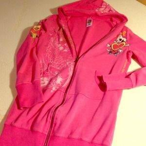 Ed Hardy pink hoodies