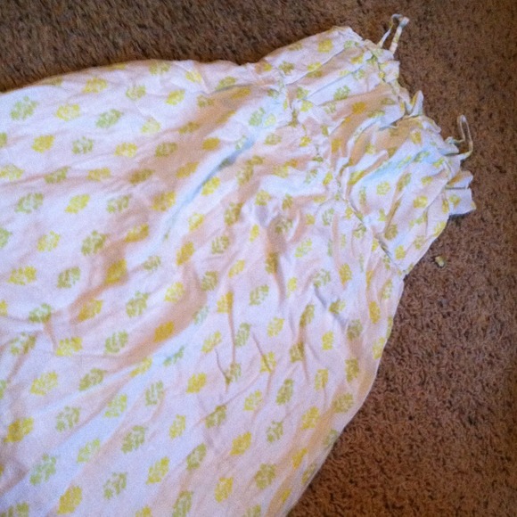 Spaghetti strap green and yellow dress. !SOLD!