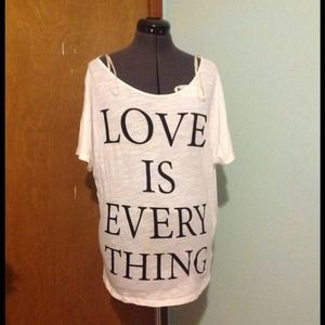 Forever21 'Love Is Everything' Graphic Tee {White}