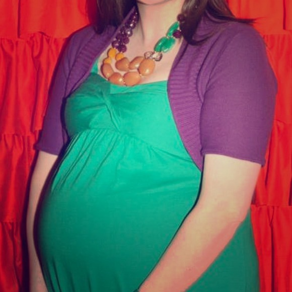 Emerald Green Maternity Maxi Dress