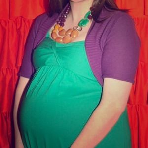 Emerald Green Maternity Maxi Dress