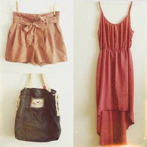 ✨BUNDLE✨ HighLow Dress/HighWaisted Shorts/Hco bag