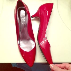 BCBG Paris Red Patent leather pumps