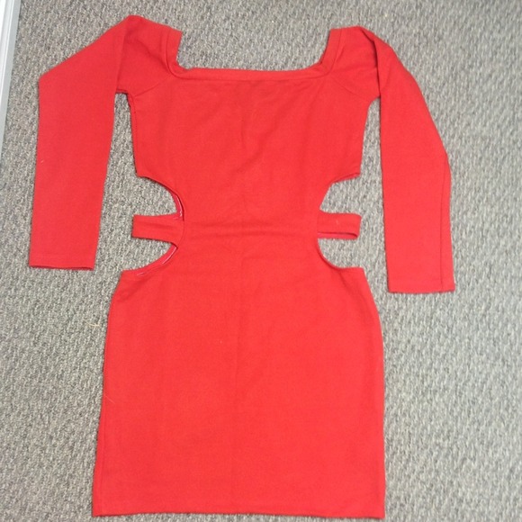 Mini dress with cut outs